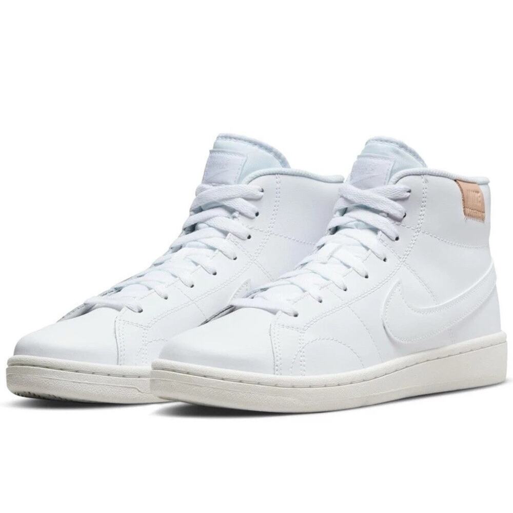 Nike Court Royale 2 Mid/High Top White Sneakers Size Womens 8